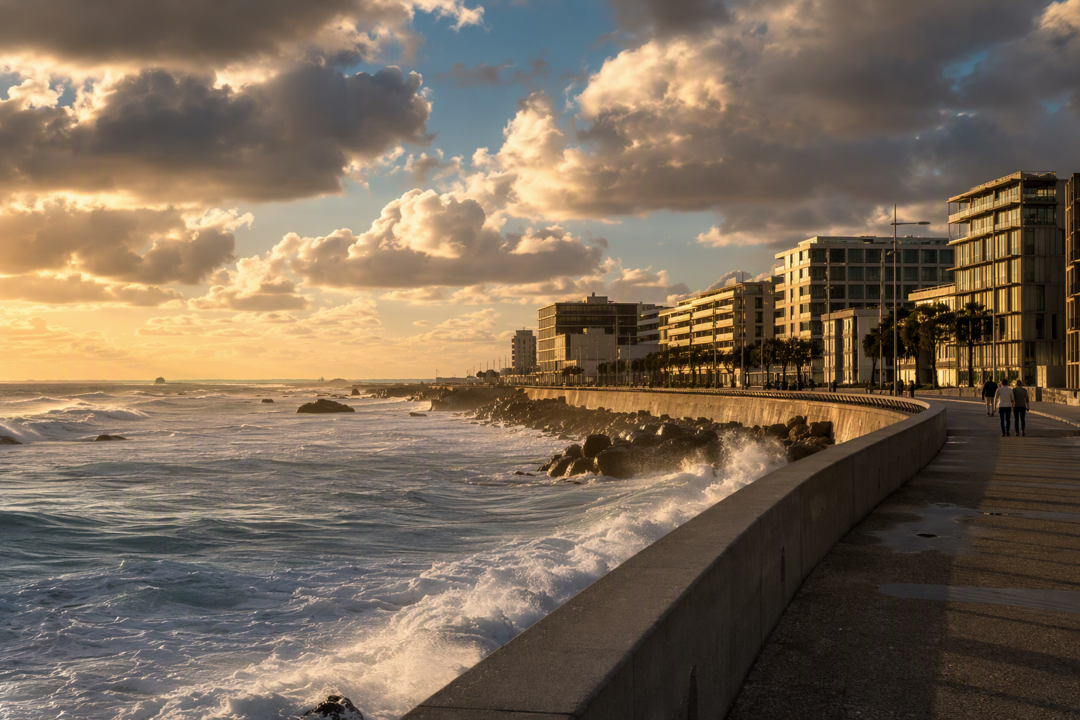 Frente atlântica do Porto e Matosinhos com arquitetura contemporânea